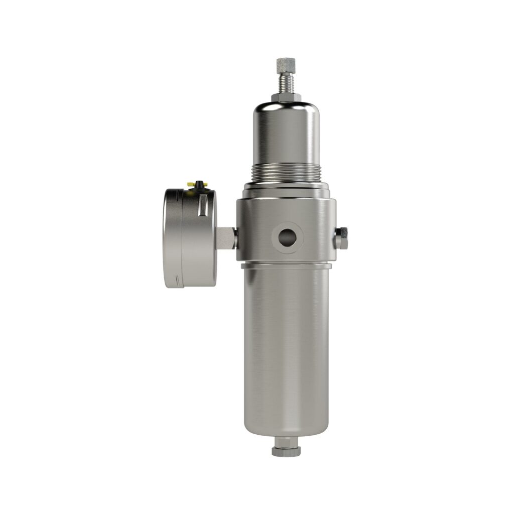 Edelstahl-Filterregler 1.4404, rücksteuerbar, G 1/4, 1,0 - 15 bar