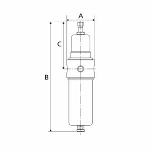 Edelstahl-Filterregler 1.4404, rücksteuerbar, G 1/4, 1,0 - 15 bar