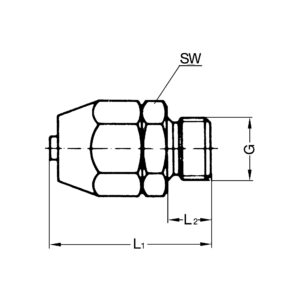 Einschraubverschraubung, für PVC-Pneumatikschlauch 11,6x9, G 3/8