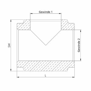 T-Verteiler, M5, SW 8, Messing