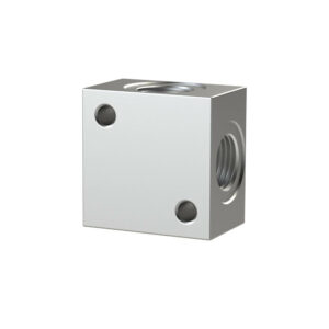 Kreuz-Verteiler, anflanschbar, G 1/8 Aluminium, SW 16