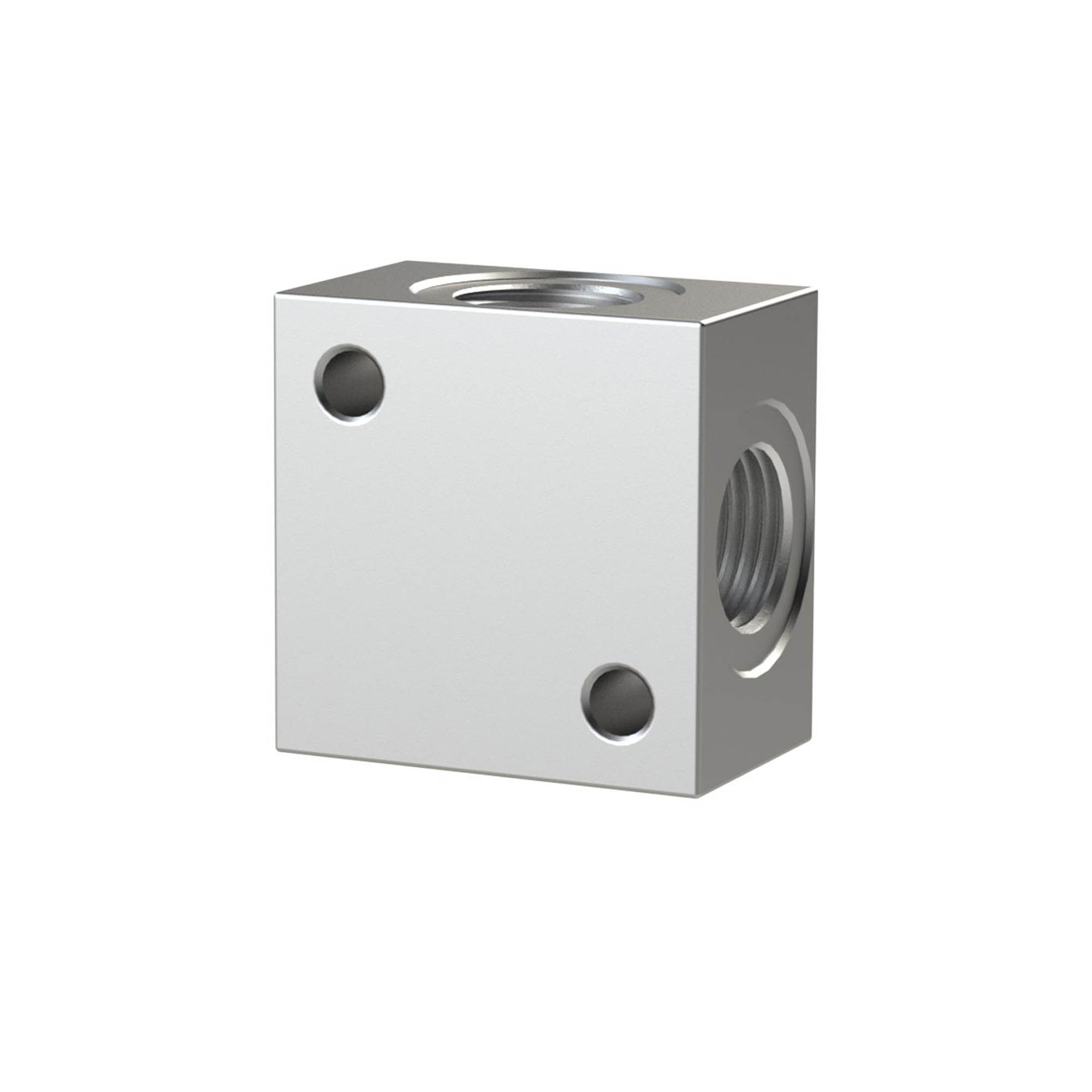 Kreuz-Verteiler, anflanschbar, G 1/8 Aluminium, SW 16