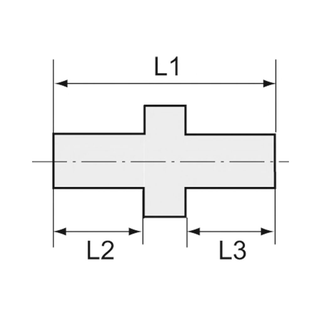 Doppelgewindenippel, zyl., M24x1,5 a., M24x1,5 a., SW 27, Messing