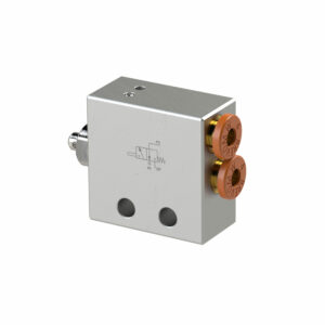 3/2-Wege-Miniaturventil, mechanisch, Stößel, NC, 4 mm hinten