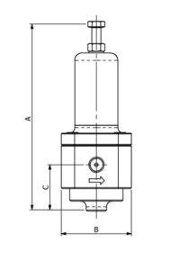 Edelstahl-Druckregler, 1.4404, rücksteuerbar, G 1/4, 0,5 - 8 bar