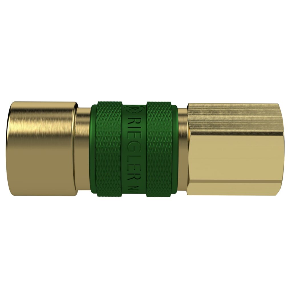 Unverwechselbare Schnellverschlusskupplung NW 5, G 1/8 IG, grün
