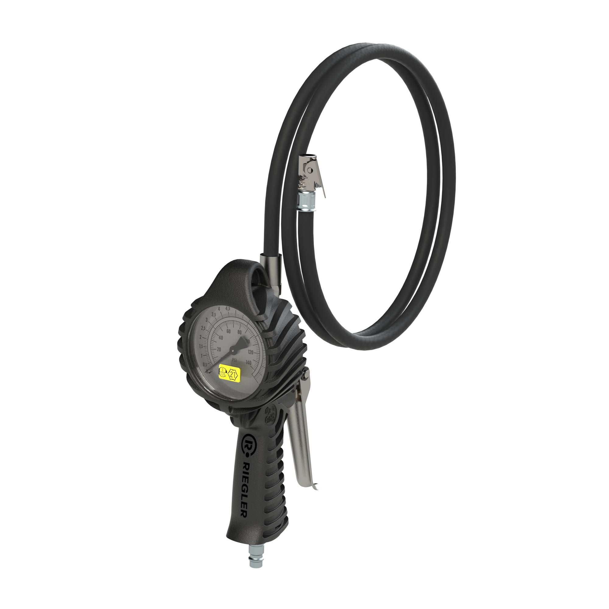 Stand.-Handreifenfüllmesser MS, Mano Ø 80 mm, geeicht, 0 - 12 bar