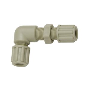 Winkel-Schottverbindung, M10x1,0, für Schlauch 4/6 mm, SW 14, PP