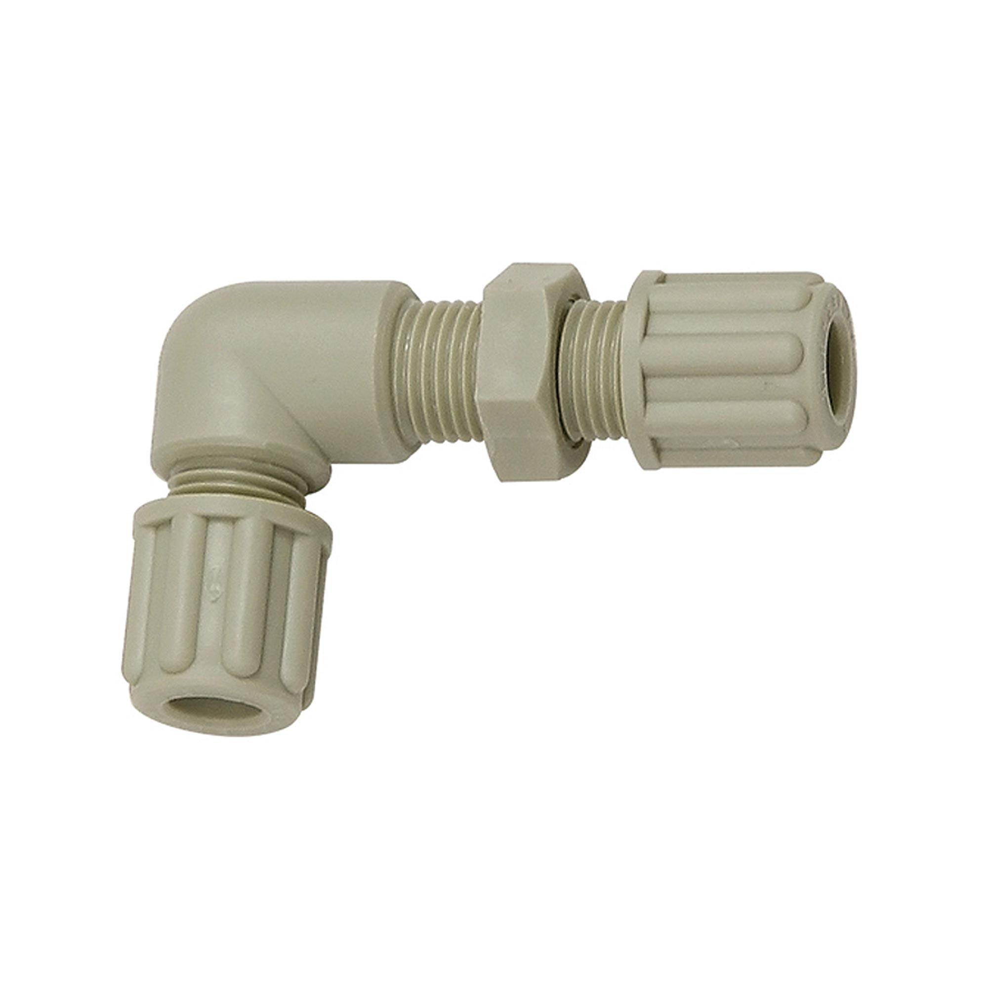 Winkel-Schottverbindung, M10x1,0, für Schlauch 4/6 mm, SW 14, PP