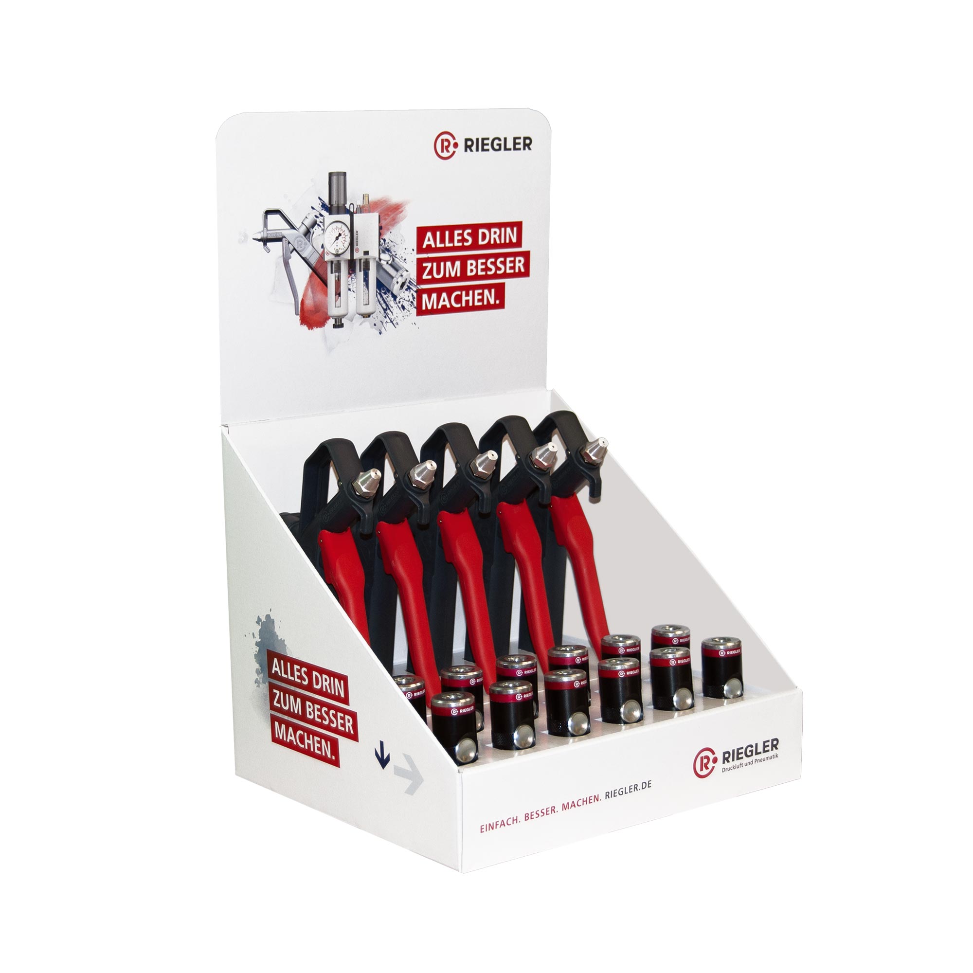 Aufsteller Druckknopfkupplung / Blaspistolen Kunststoff Standard