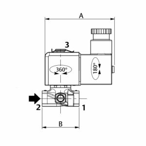 3/2-Wege-MV, MS, NC, direktg, 24V DC, FPM, G 1/8, PN 0-15bar