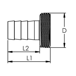1/3 Schlauchverschr. G1/2x10 flachd. ohne Bund, leichte Ausf. MS