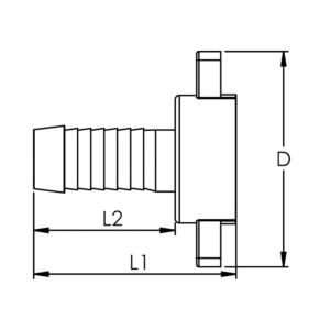 2/3 Schlauchverschr. G1/2x10, Ü-Mutter,flachd. schwere Ausf. MS