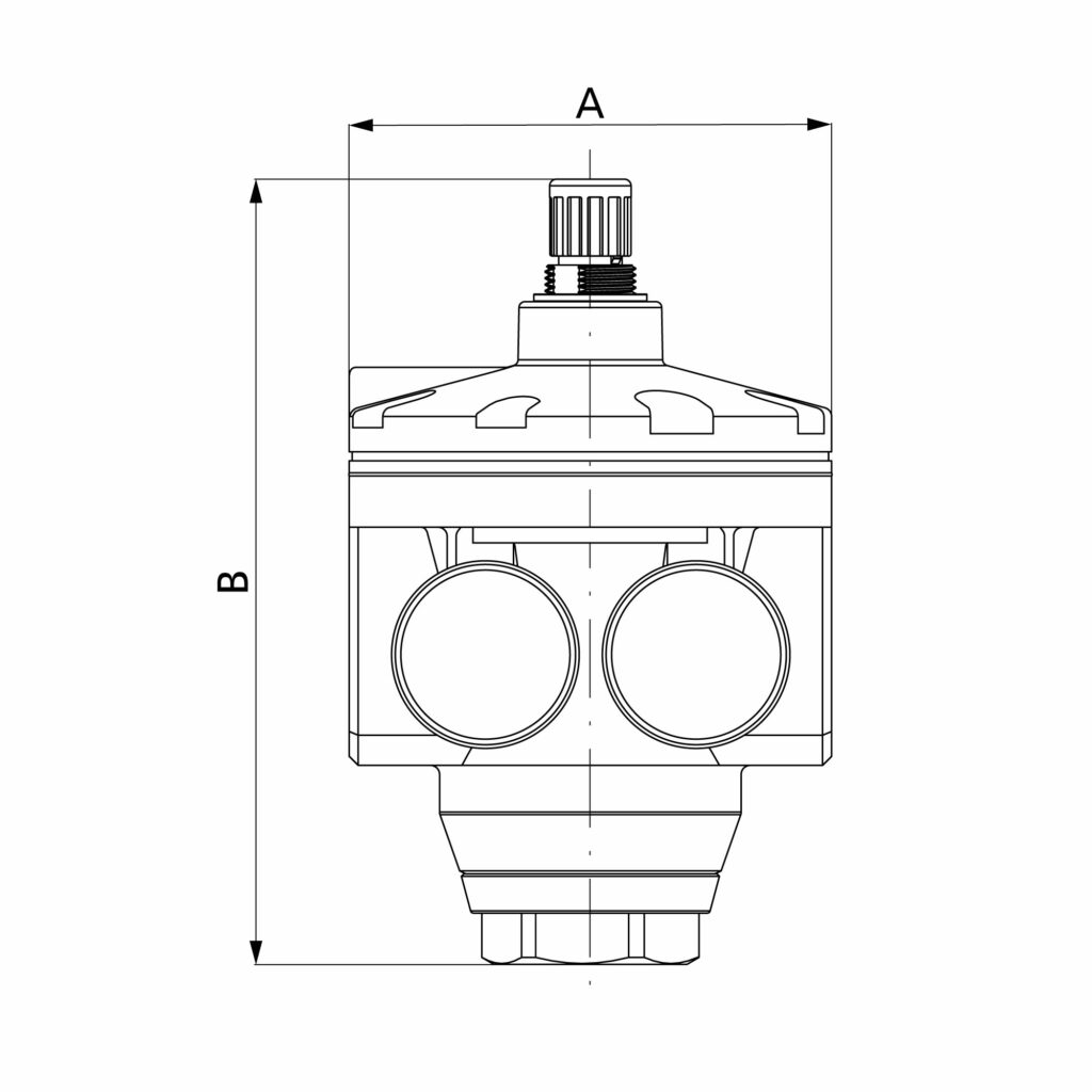 Großdruckregler mit 2 Manometern, G 1 1/2, Regelber. 0,5 - 6 bar
