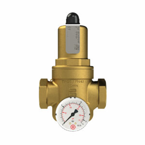 Druckregler f. Trinkw., Rotguss, m. Mano, G 1/2 IG, 1 - 8 bar