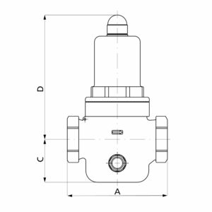 Druckregler f. Trinkw., Rotguss, m. Mano, G 1/2 IG, 1 - 8 bar