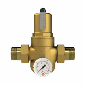 Druckregler f. Trinkw., Rotguss, m. Mano, R 1 1/4 AG, 1 - 8 bar