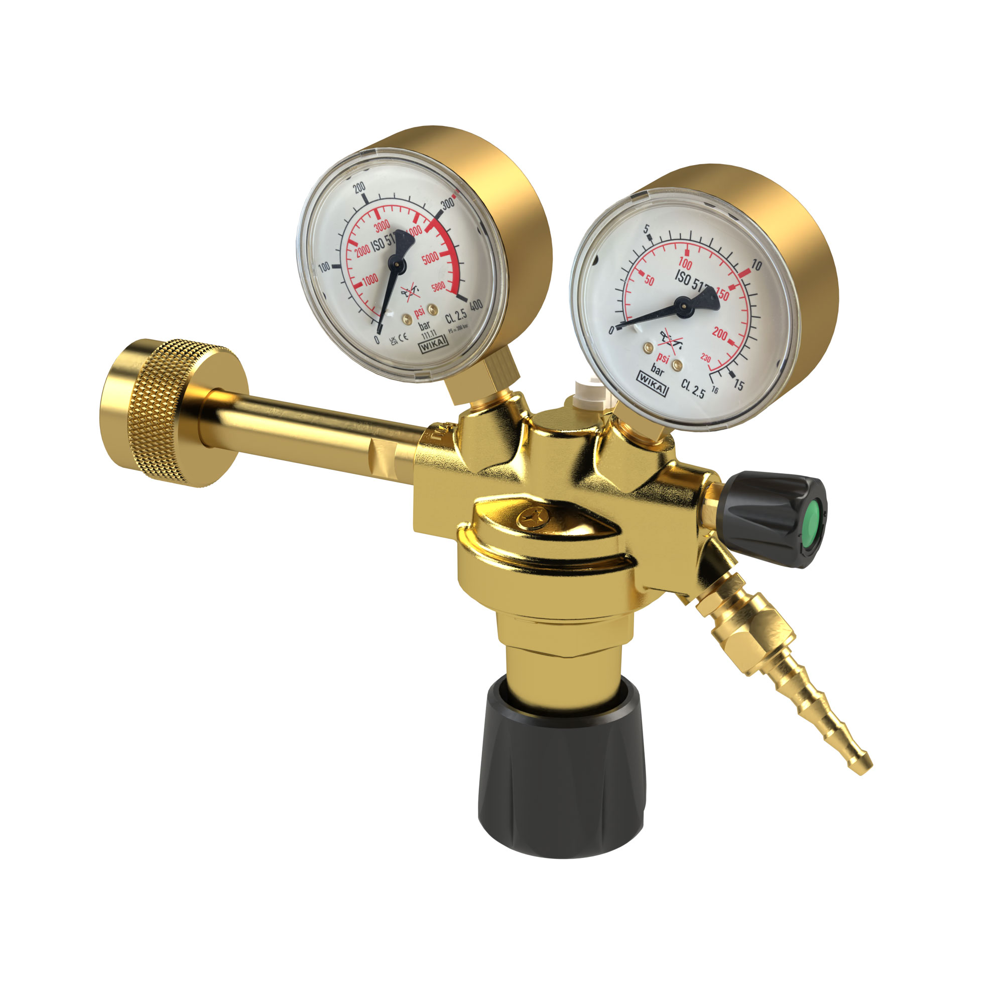 Flaschendruckminderer, 300 bar, Stickstoff, Arbeitsdruck 0-25 bar