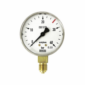 Inhaltsmano. f. Flaschendruckminderer, C2H2, G1/4, 0-40 bar, Ø 63