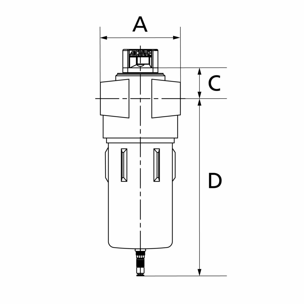 Vorfilter mit Differenzdruckmanometer, 1 µm, G 1/4