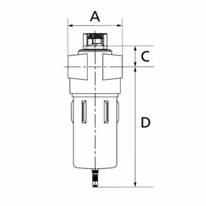Vorfilter mit Differenzdruckmanometer, 1 µm, G 1/4