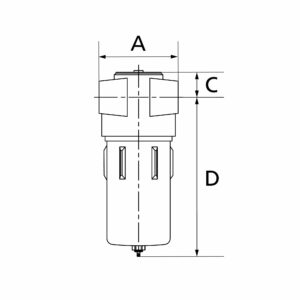 Aktivkohlefilter o. Differenzdruckmanometer, 0,003 mg/m³, G 1/4