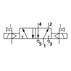 5/2-Wegeventil, elektropn., ext. Steuerluft, bistabil, G 1/8