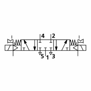 5/3-Wegeventil, elektropn., ext. Steuerl., Mitte geschl., G 1/8