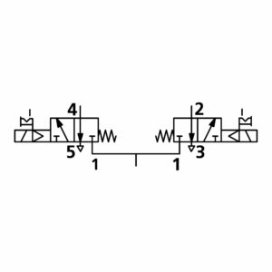 2x3/2-Wegeventil, elektropneumatisch, monostabil, G 1/8, NC