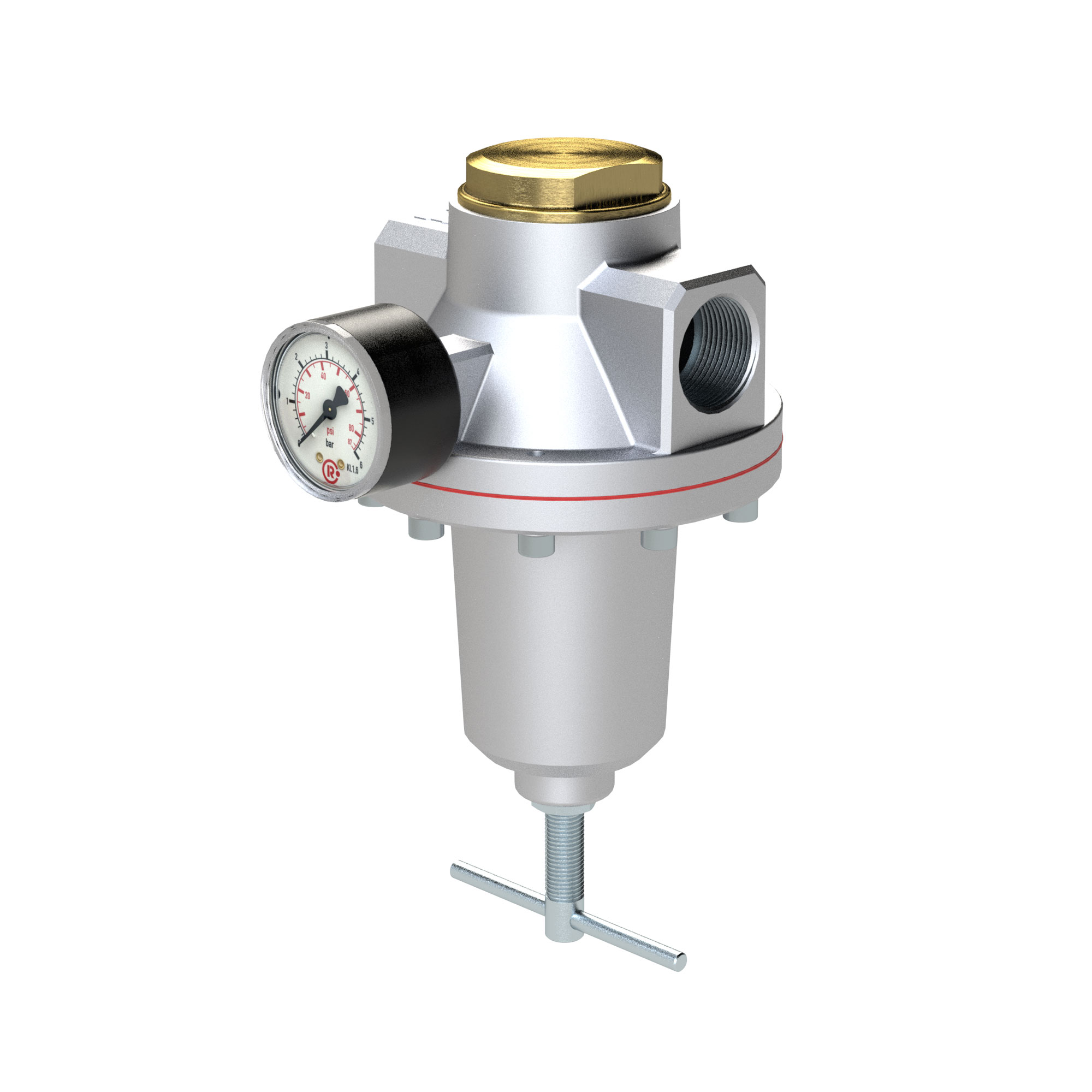 Konstant-Druckregler inkl. Manometer, BG 4, G 3/4, 0,1 - 3 bar