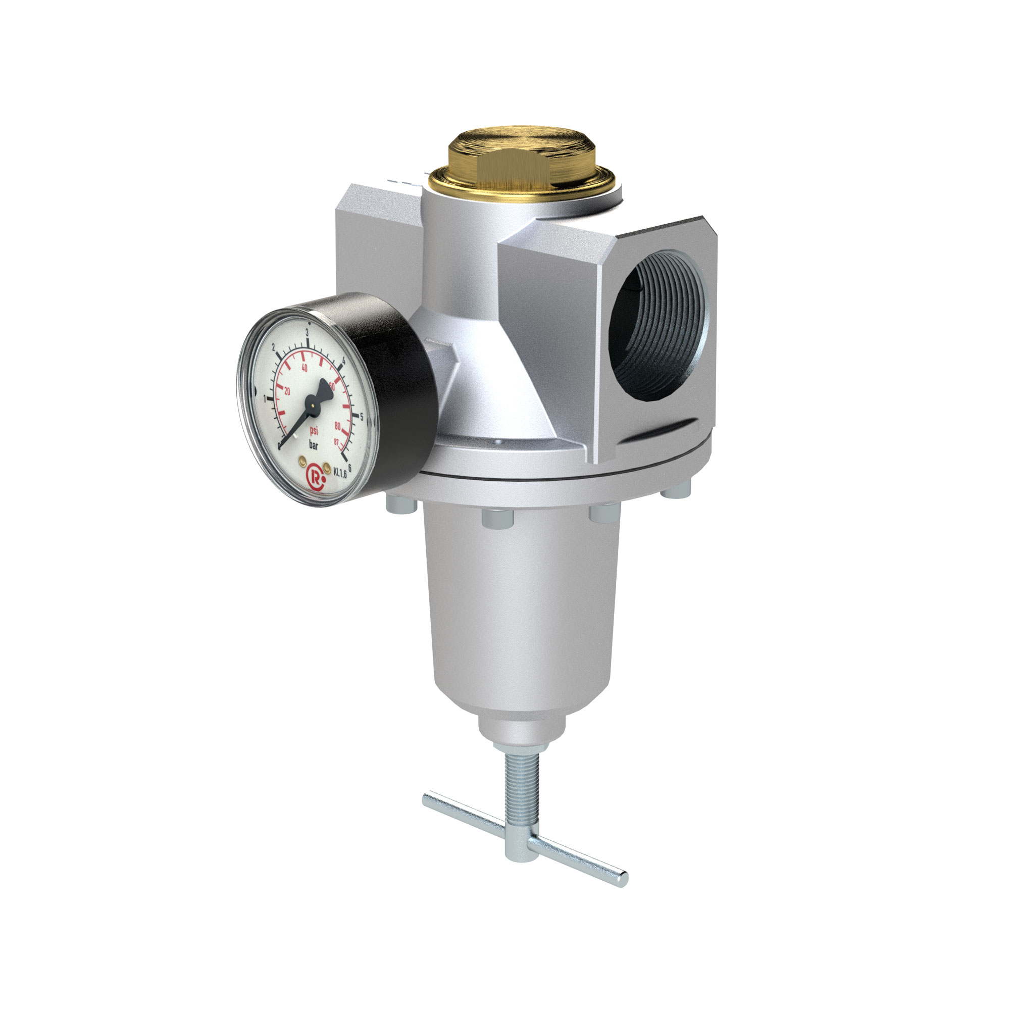 Konstant-Druckregler inkl. Manometer, BG 5, G 1 1/4, 0,1 - 3 bar