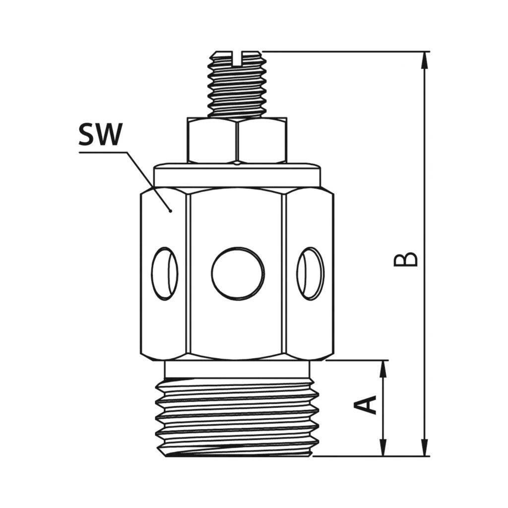 Schalldämpfer, Dämpferelement gesintert,ES-Gehäuse,einst.bar,G1/8