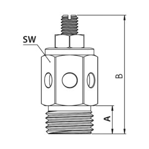 Schalldämpfer, Dämpferelement gesintert,ES-Gehäuse,einst.bar,G1/8