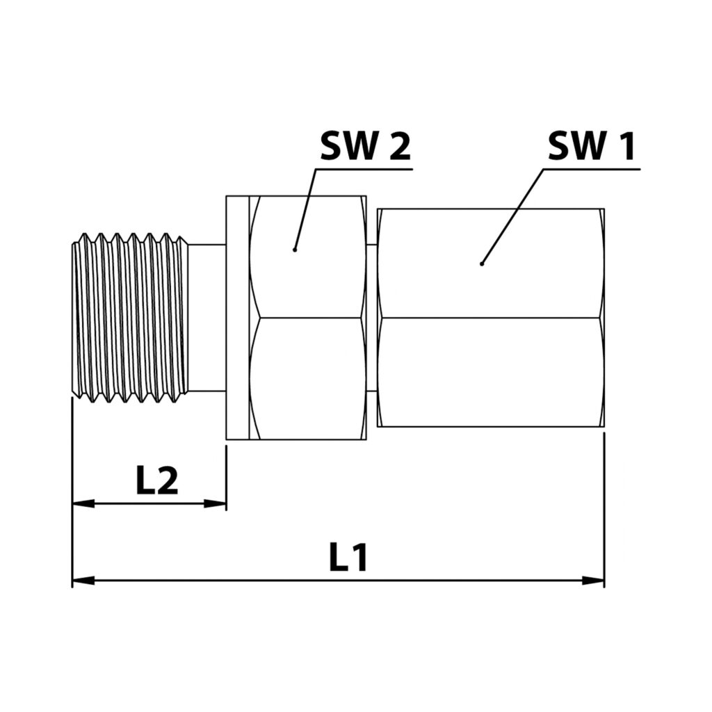 Einst.-Ger.-Einschraubvers., G1/8a., Rohr-AØ6mm, Stahl verz.