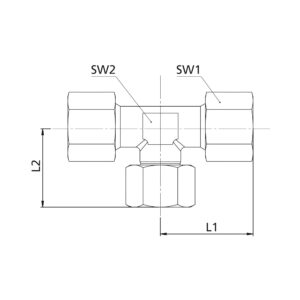 Einstellbare T-Verschraubung, Rohr-Außen-Ø 6, Stahl verzinkt
