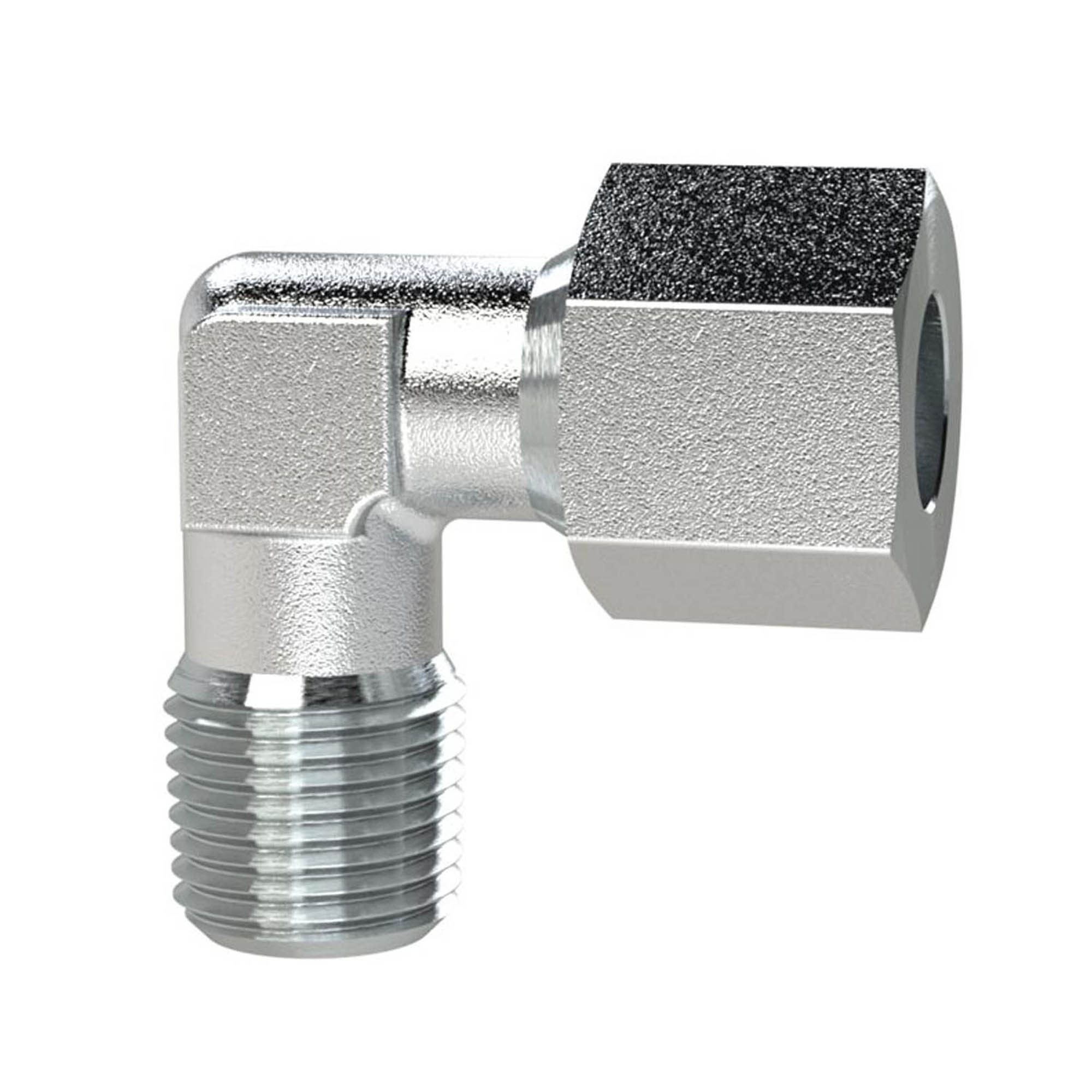 Winkel-Einschraubverschraubung, NPT 1/8 a., Rohr-Ø 6, Stahl verz.