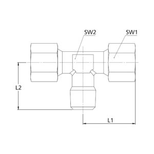 T-Einschraubverschraubung, R 1/8 a., Rohr-Außen-Ø 4, Stahl verz.