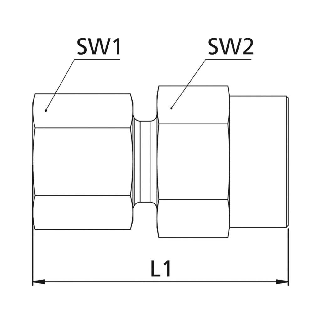 Mano-Anschlussverschraubung G 1/4 i., Rohr-Außen-Ø 4, Stahl verz.