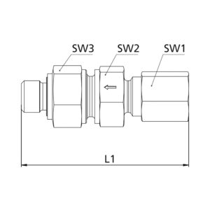 Rückschlagvent., G1/8a., Rohr-AØ 6mm, PN max. 250, Stahl verzinkt