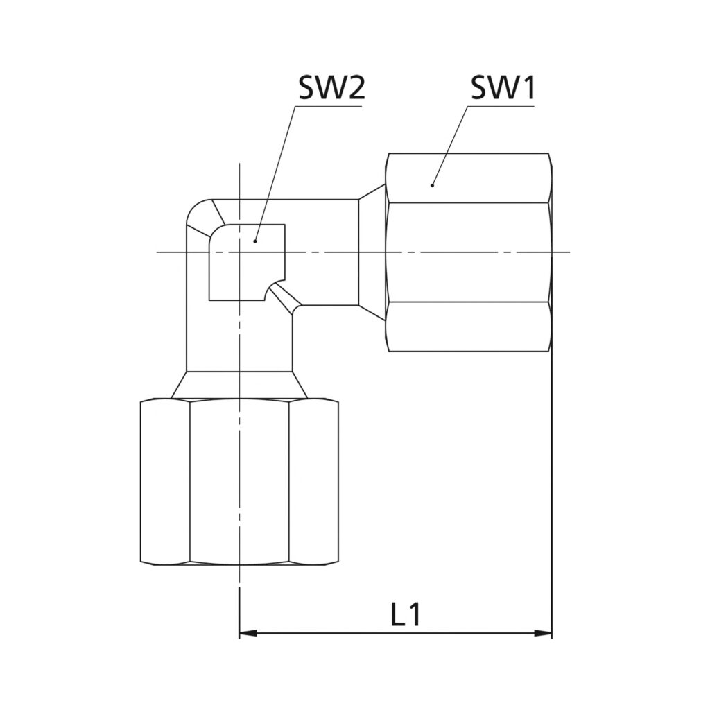 Winkel-Verschraubung, Rohr-Außen-Ø 4 mm, Stahl verzinkt
