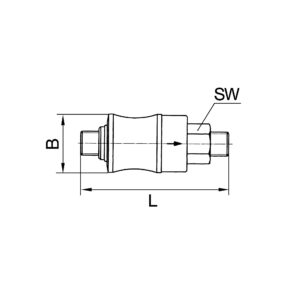 Hand-Schiebeventil, G 1/8 AG, SW 14, PN max. 10 bar