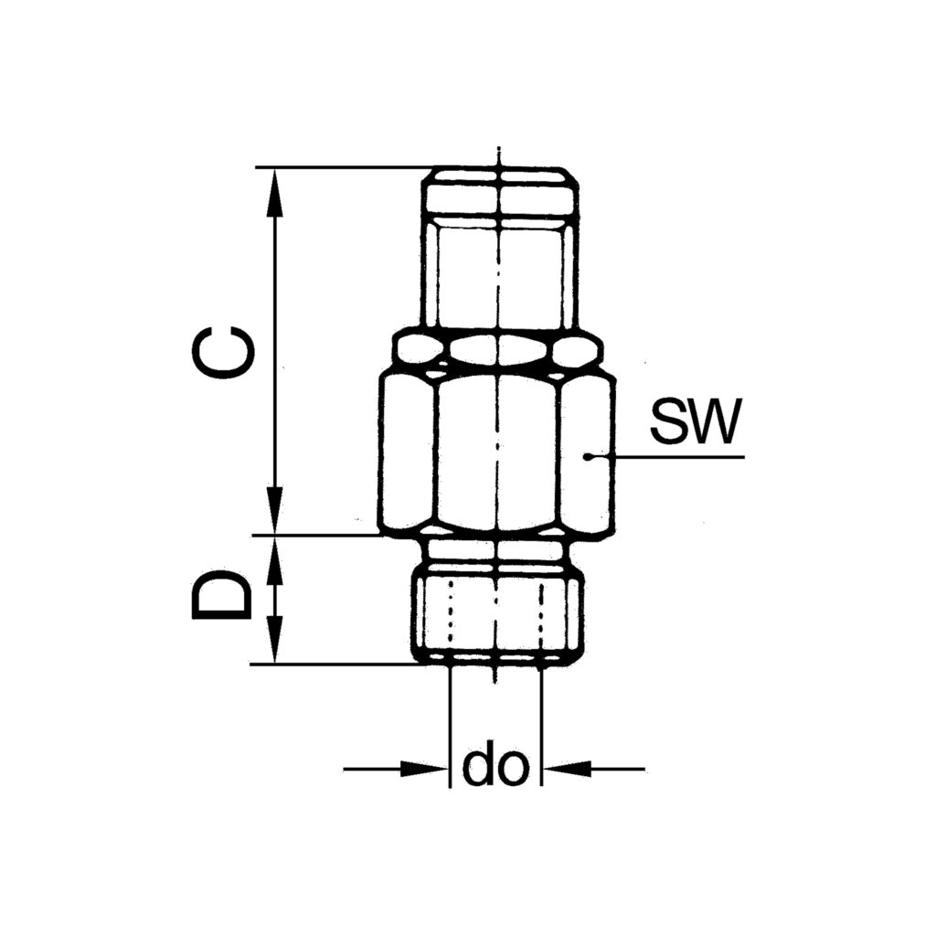 Mini-Abblasventil, Edelstahl, G 1/8, Ansprechdruck 0,5 - 1,0 bar