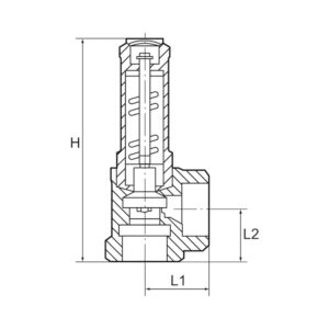 Eck-Sicherheitsventil, Flüssigkeiten, G 1/2, Ansprechdruck 1 bar