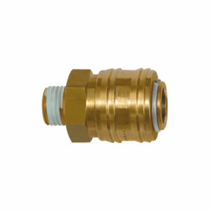 Schnellverschlusskupplung NW 7,2, MS blank, G 1/4 AG, beschichtet