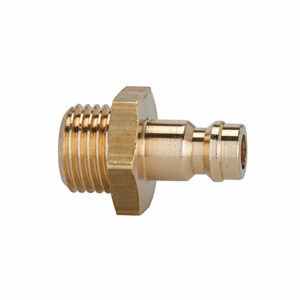 Nippel für Kupplungen NW 5, Messing blank, G 1/8 AG, SW 14