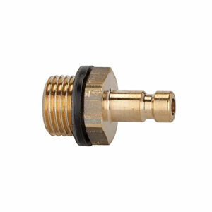 Nippel für Kupplungen NW 2,7, Messing blank, M5 AG, SW 7