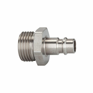 Nippel für Kuppl. NW 7,2-7,8, Edelstahl 1.4305, G 1/4 AG, max. 35