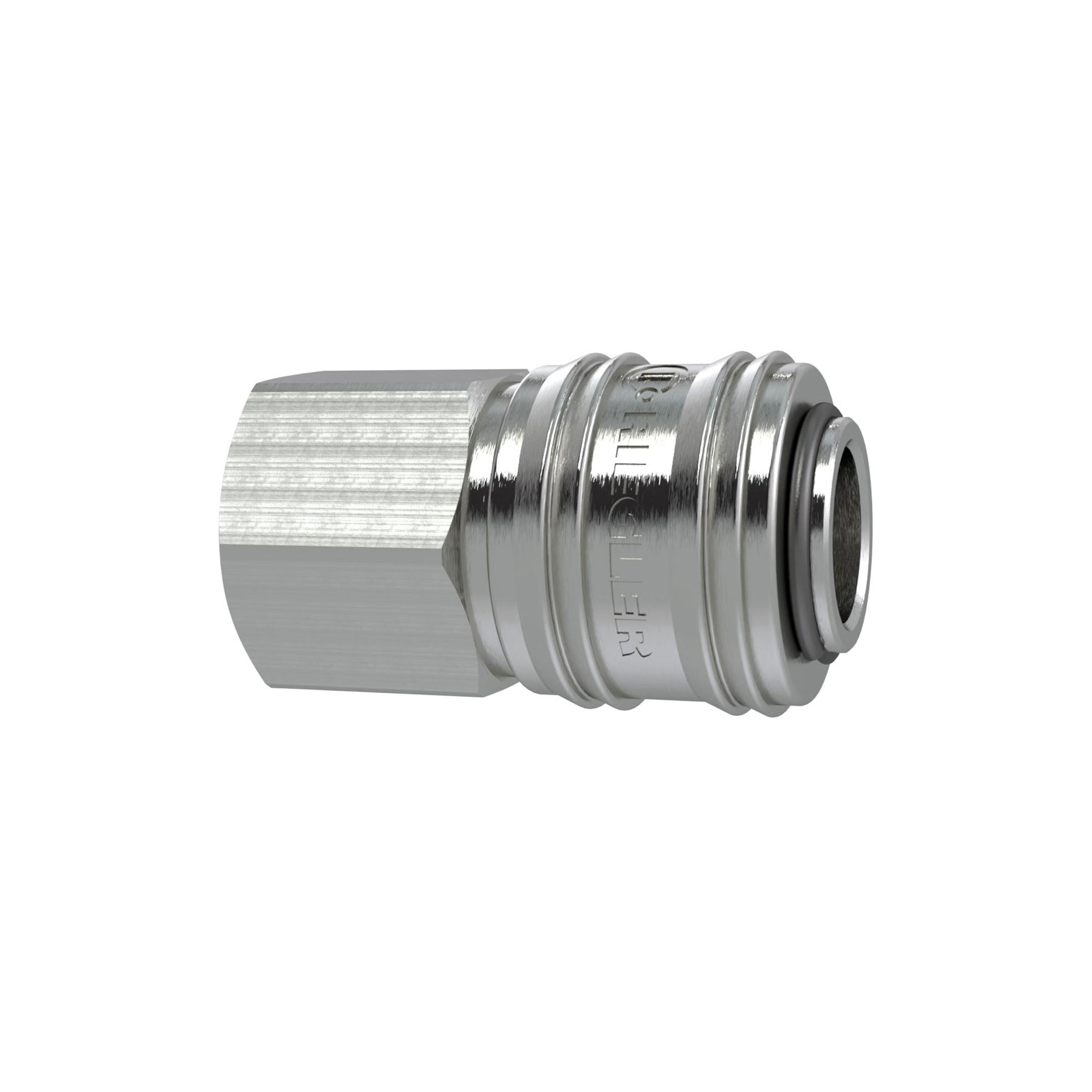 Schnellverschlusskupplung NW 7,2, Messing vernickelt, G 1/4 IG