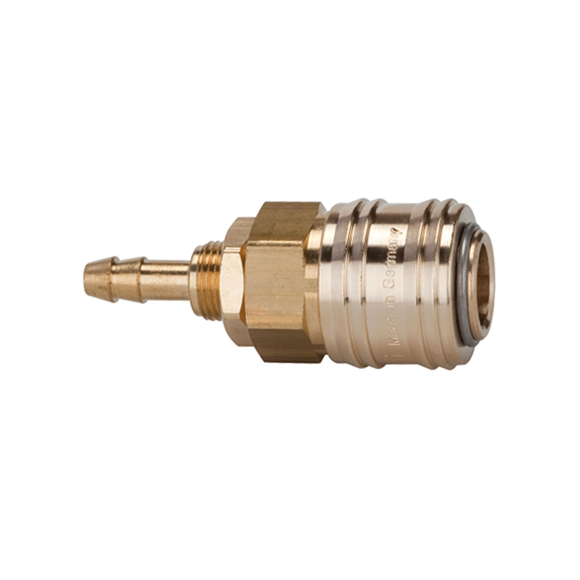 Schnellverschlusskupplung NW 7,2, MS blank, Tülle LW 6, M12x1