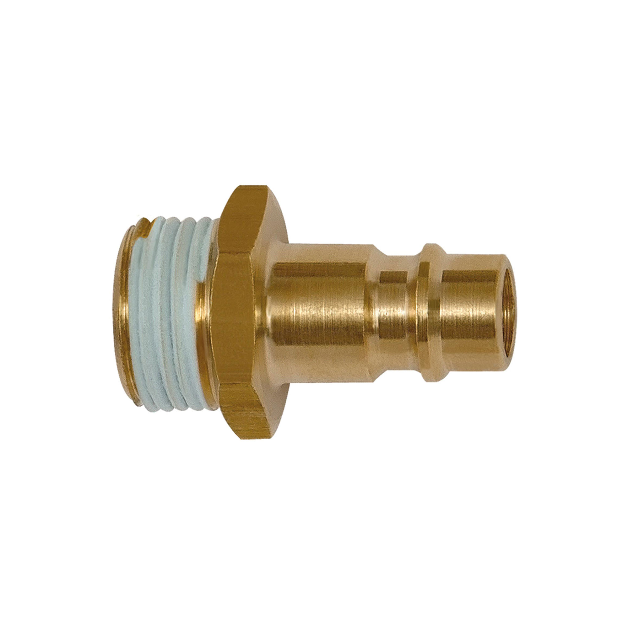 Nippel, NW 7,2 - 7,8, Messing blank, G 1/4 AG Gewindebeschichtung